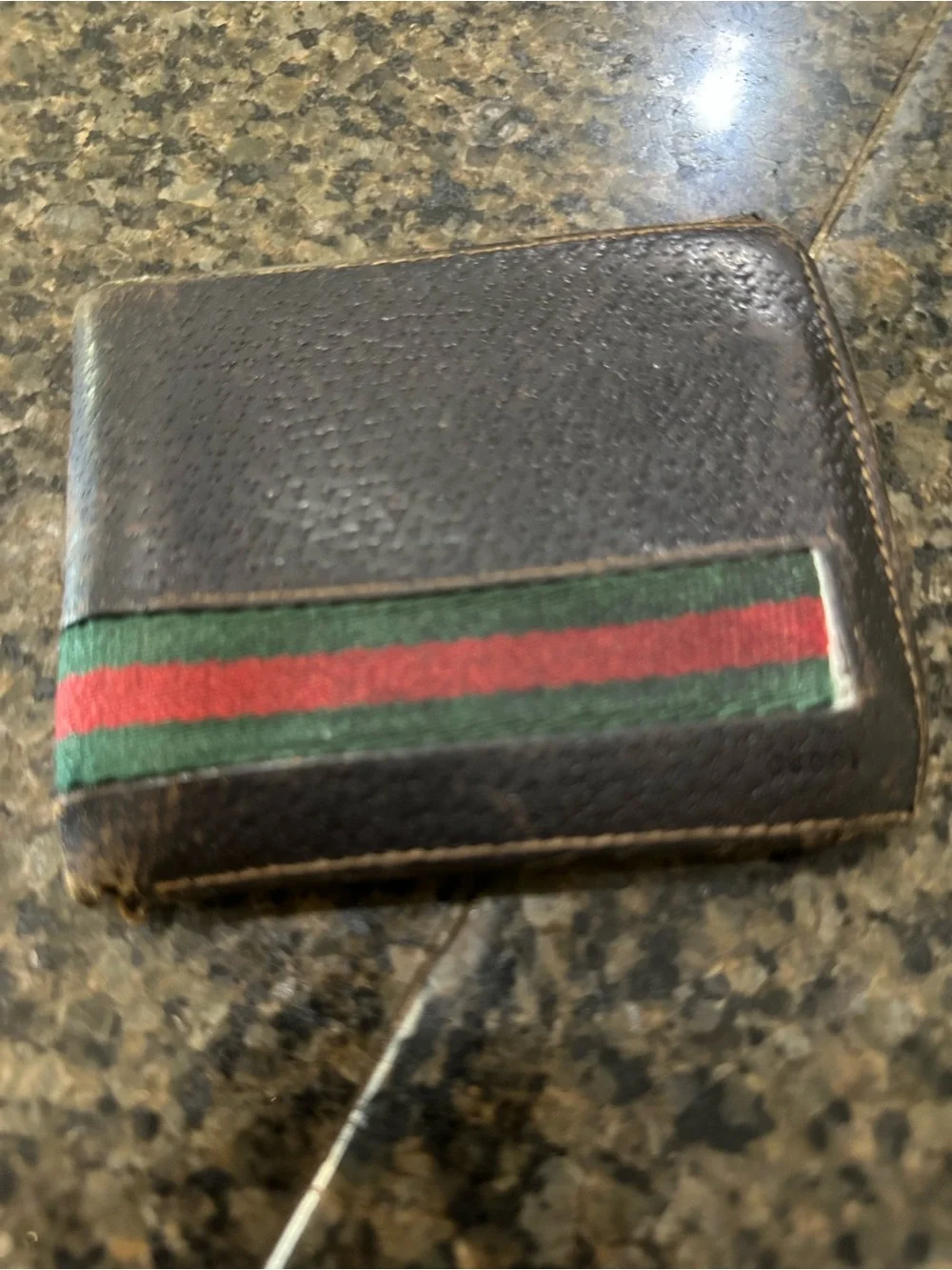 Gucci Brown Leather men’s wallet Card Holder sherryline.